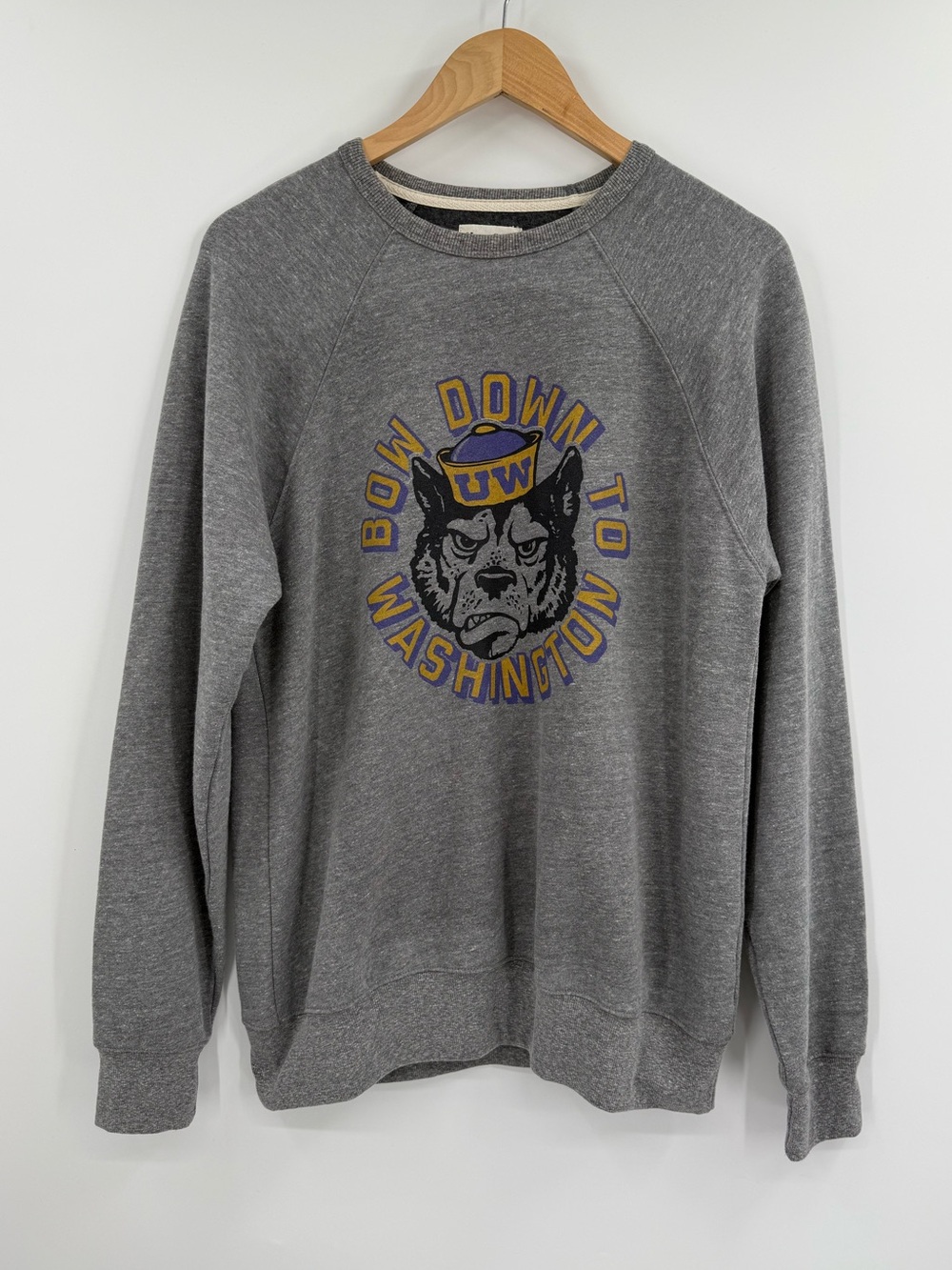 Homefield U of Washington Huskies Bow Down Sweatshirt | Heather Gray | Large